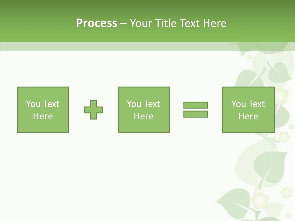Decorative Green Leaves PowerPoint Template
