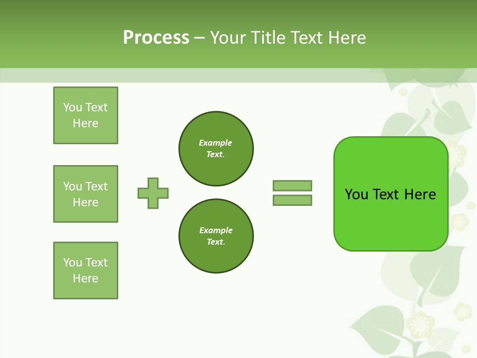 Decorative Green Leaves PowerPoint Template