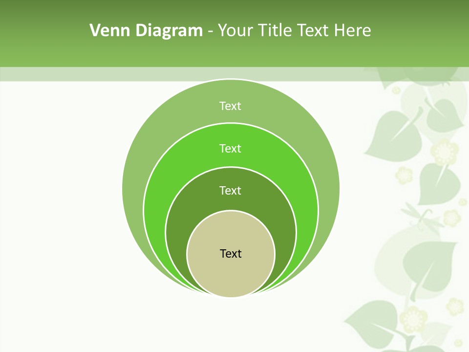 Decorative Green Leaves PowerPoint Template