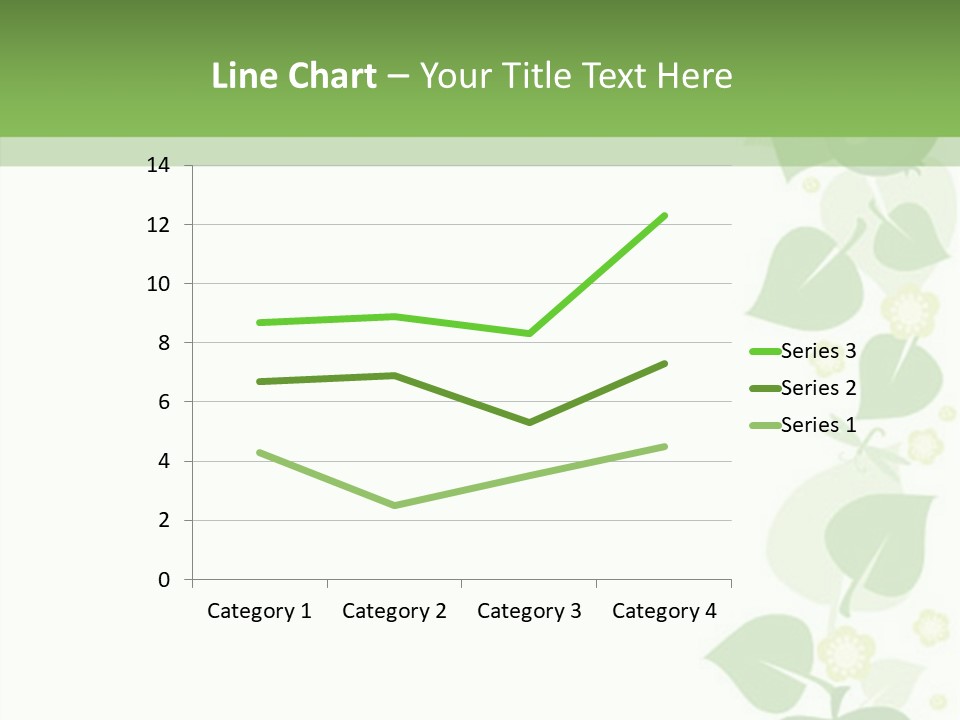 Decorative Green Leaves PowerPoint Template