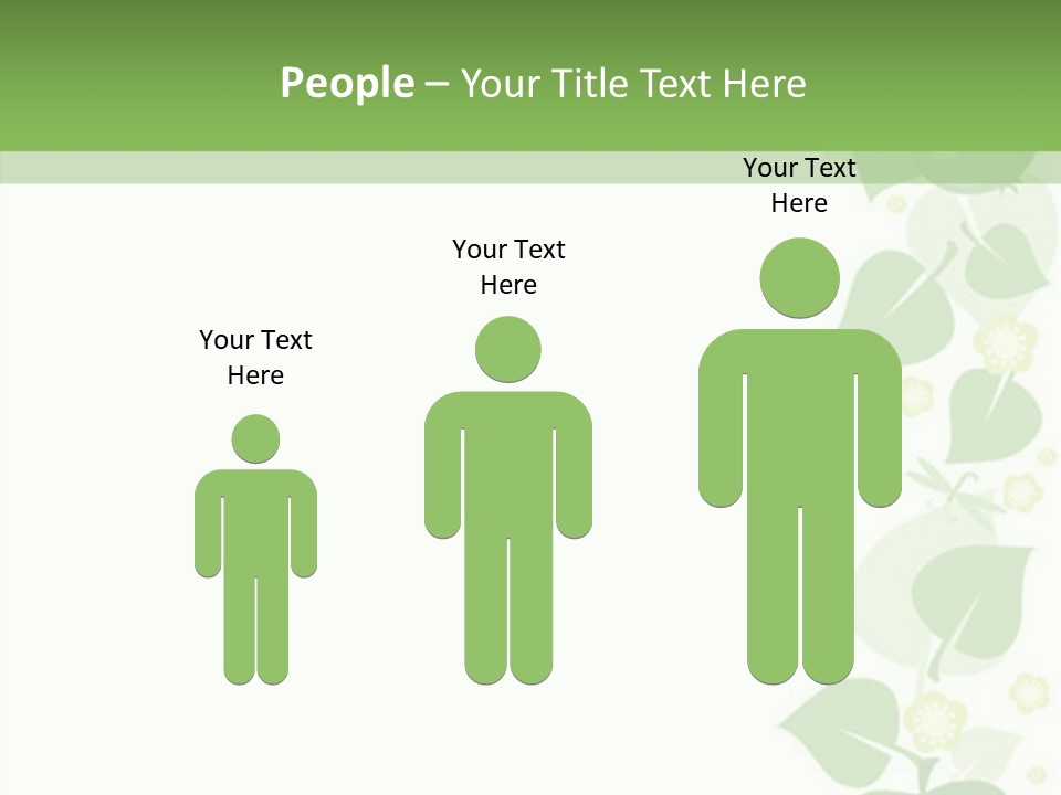 Decorative Green Leaves PowerPoint Template