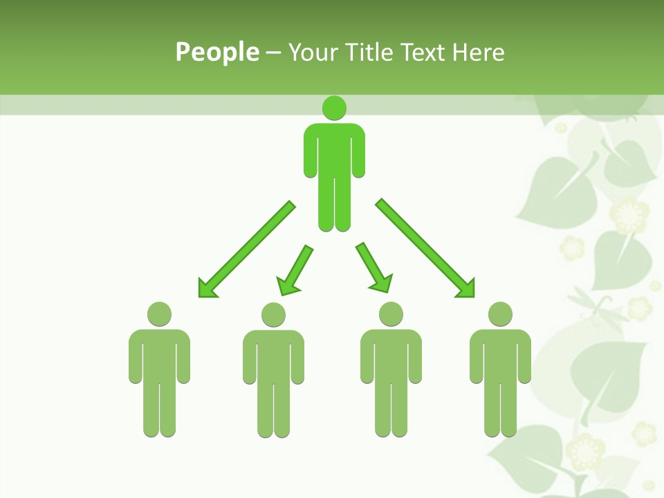 Decorative Green Leaves PowerPoint Template