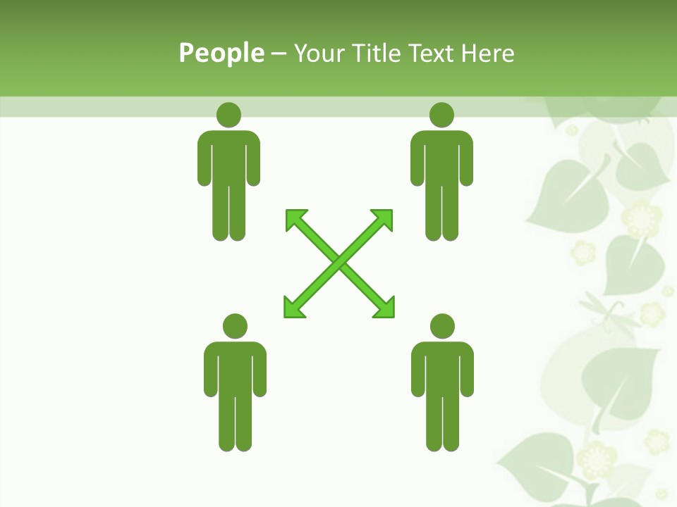 Decorative Green Leaves PowerPoint Template