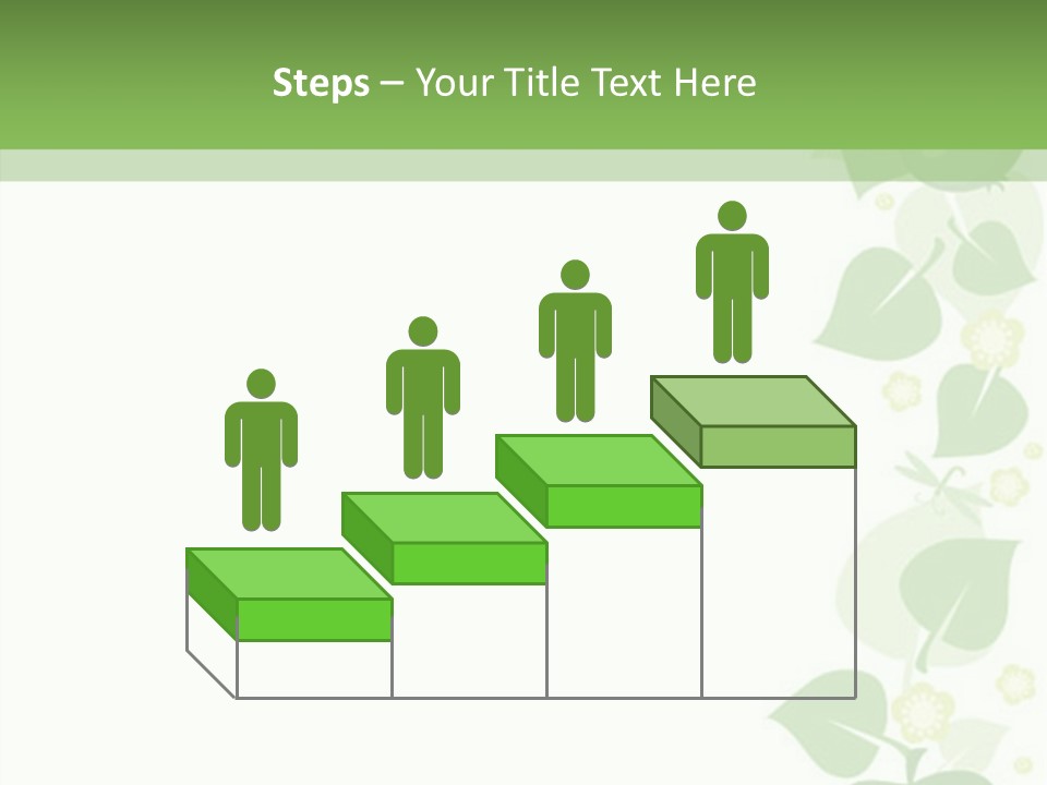 Decorative Green Leaves PowerPoint Template