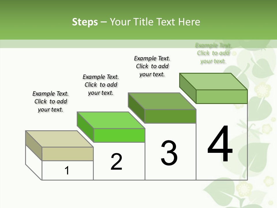 Decorative Green Leaves PowerPoint Template