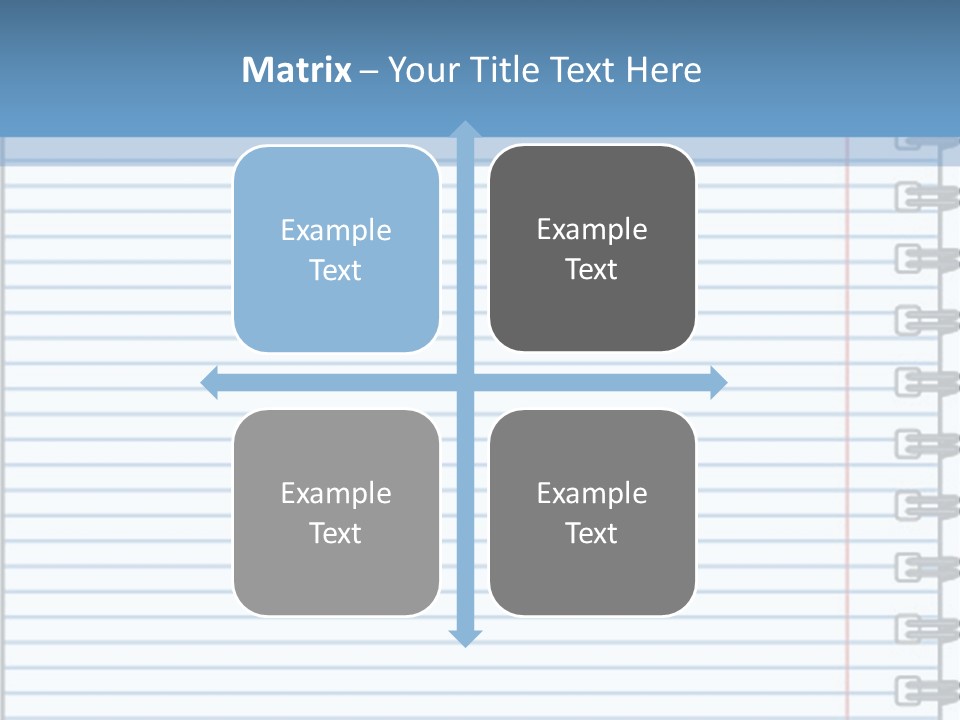 A Notebook With Lined Paper On Top Of It PowerPoint Template