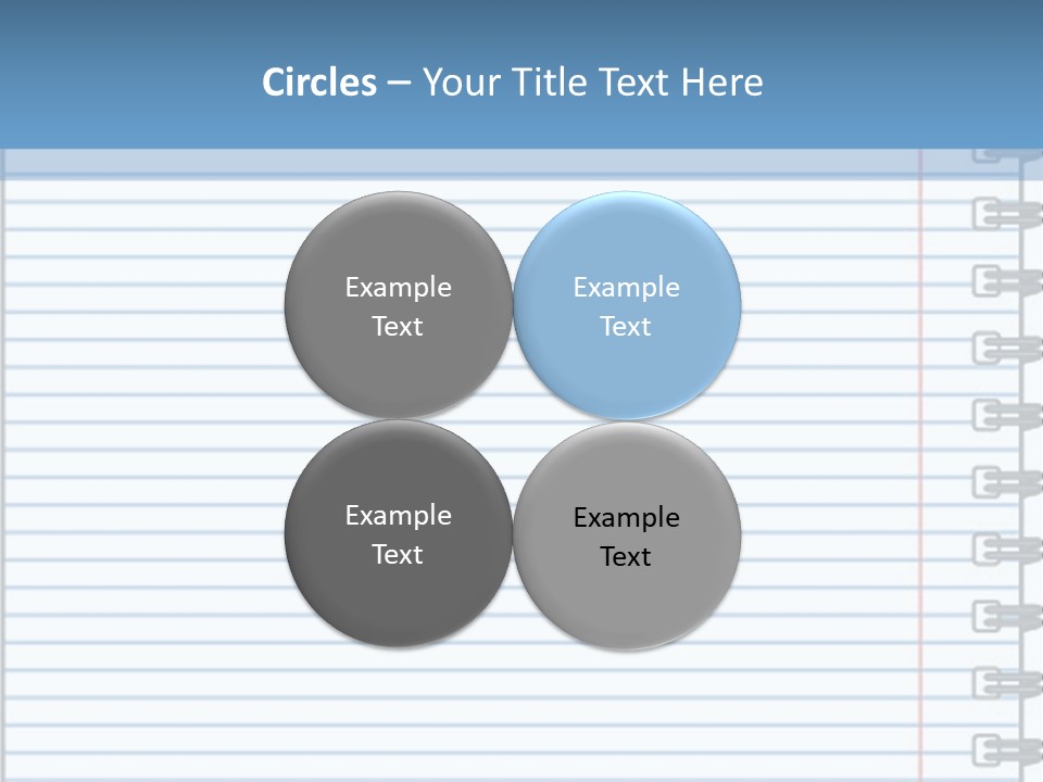 A Notebook With Lined Paper On Top Of It PowerPoint Template