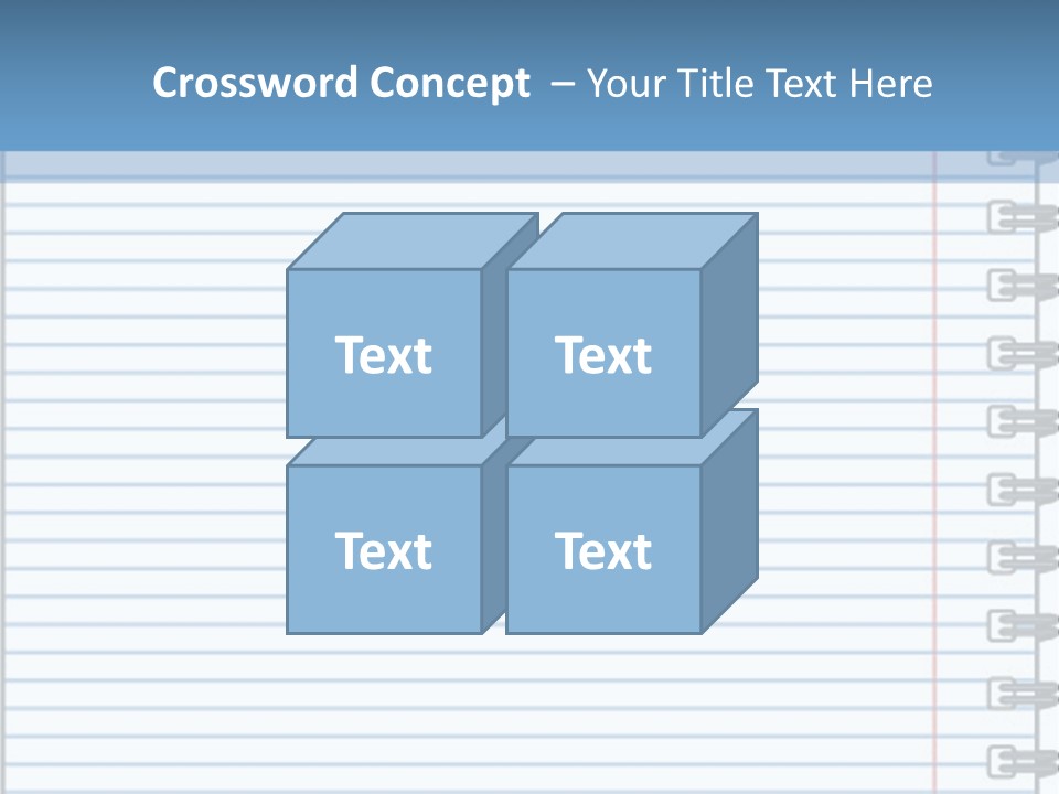 A Notebook With Lined Paper On Top Of It PowerPoint Template