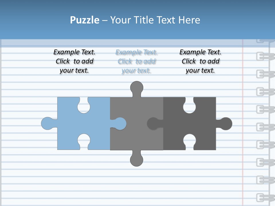 A Notebook With Lined Paper On Top Of It PowerPoint Template