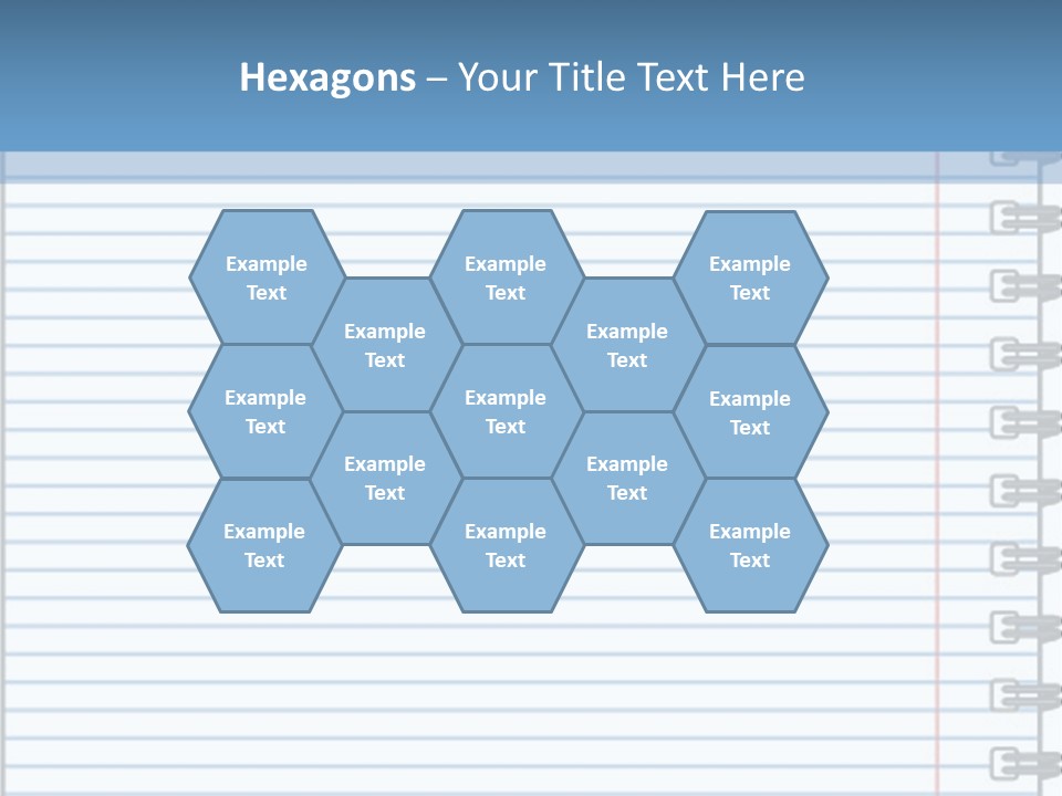 A Notebook With Lined Paper On Top Of It PowerPoint Template