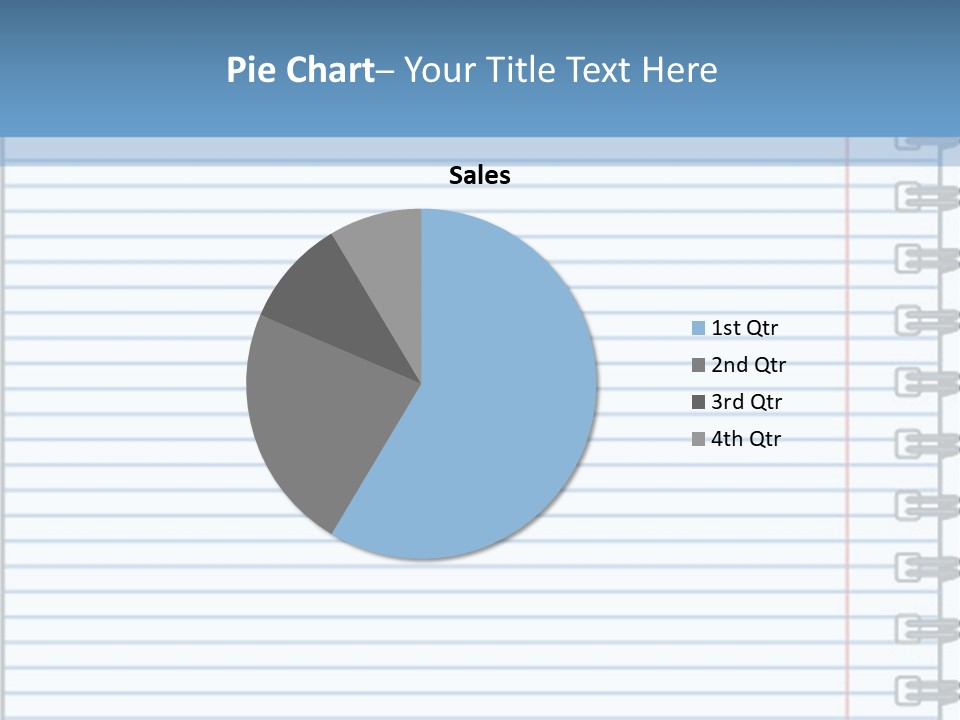 A Notebook With Lined Paper On Top Of It PowerPoint Template