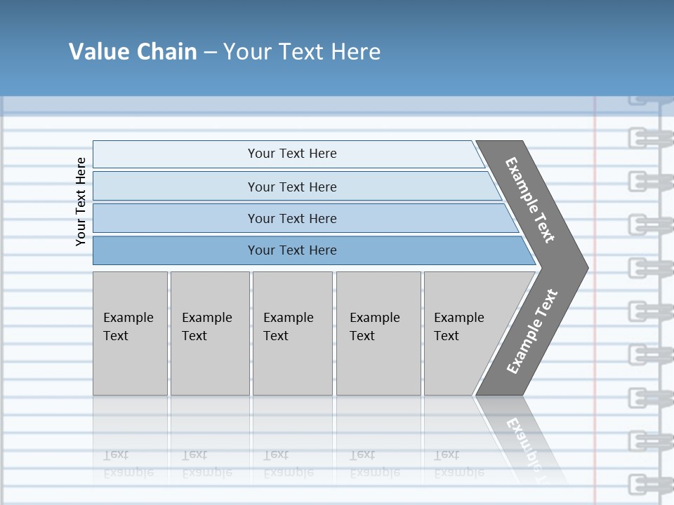 A Notebook With Lined Paper On Top Of It PowerPoint Template