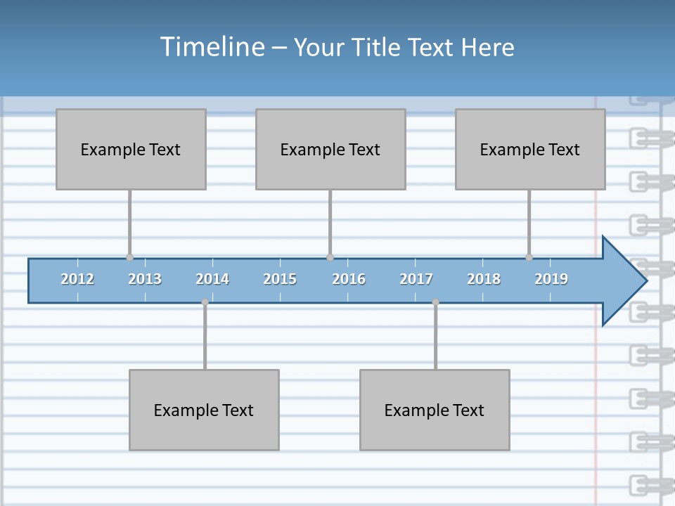 A Notebook With Lined Paper On Top Of It PowerPoint Template