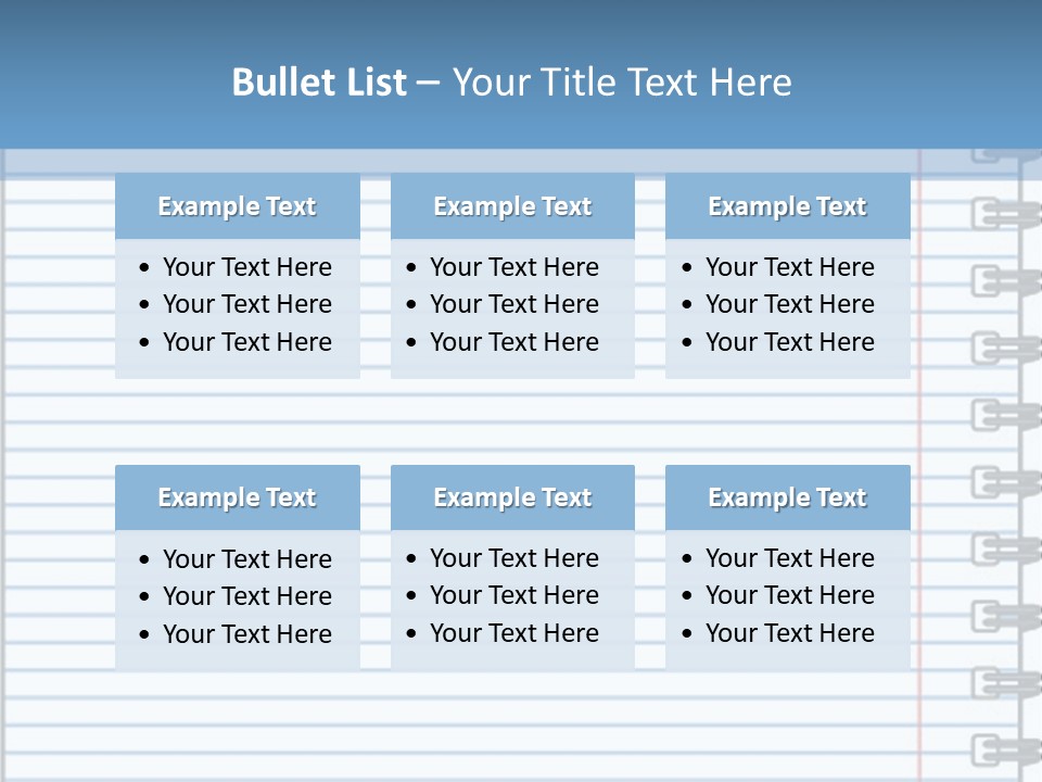 A Notebook With Lined Paper On Top Of It PowerPoint Template