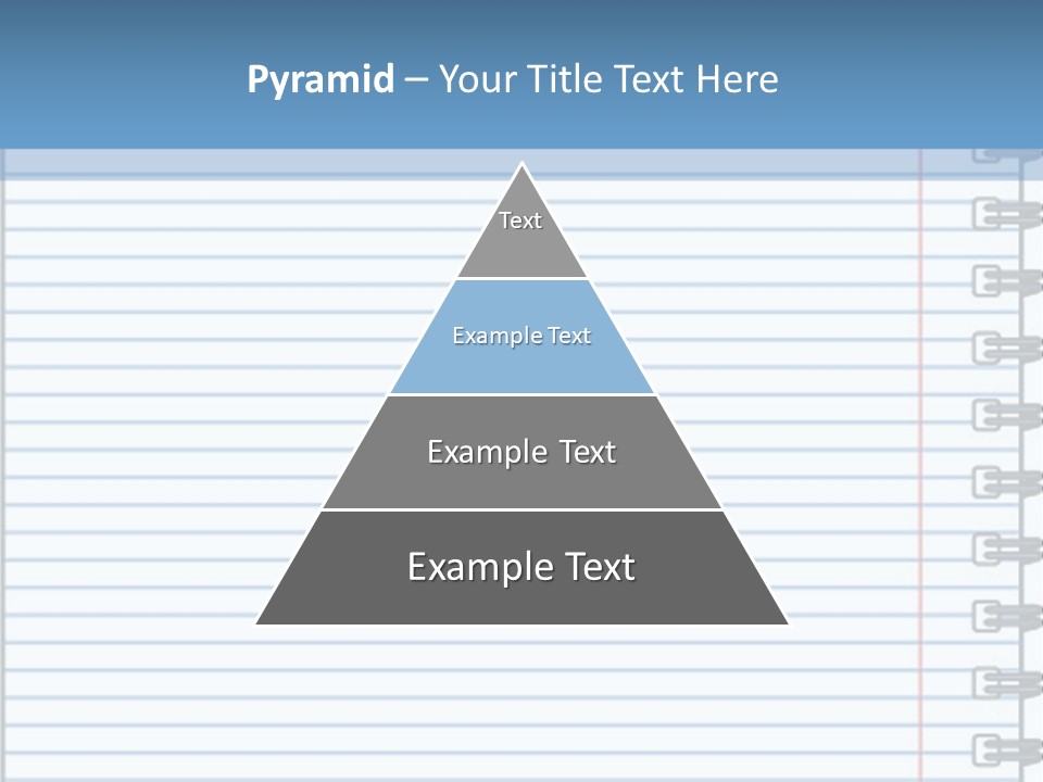 A Notebook With Lined Paper On Top Of It PowerPoint Template
