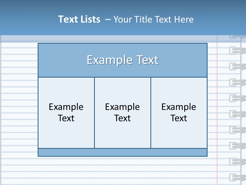 A Notebook With Lined Paper On Top Of It PowerPoint Template