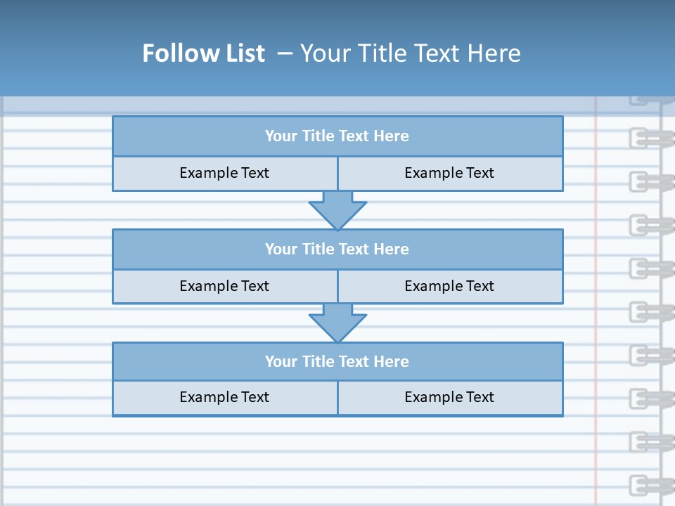 A Notebook With Lined Paper On Top Of It PowerPoint Template