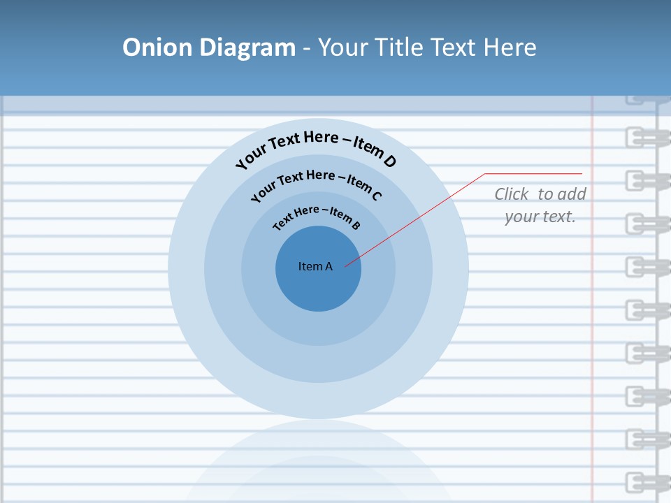 A Notebook With Lined Paper On Top Of It PowerPoint Template