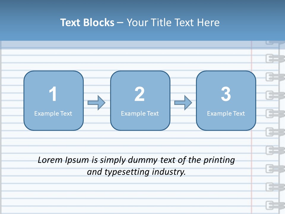 A Notebook With Lined Paper On Top Of It PowerPoint Template