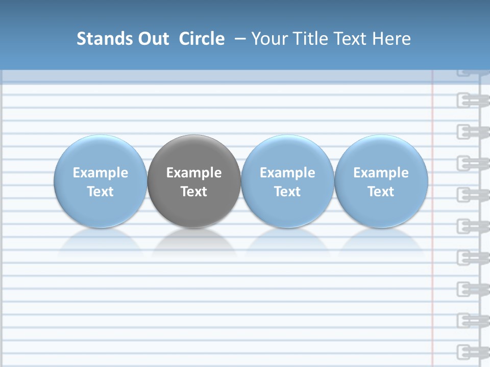 A Notebook With Lined Paper On Top Of It PowerPoint Template