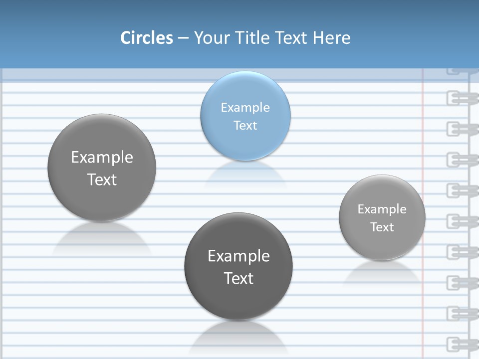 A Notebook With Lined Paper On Top Of It PowerPoint Template