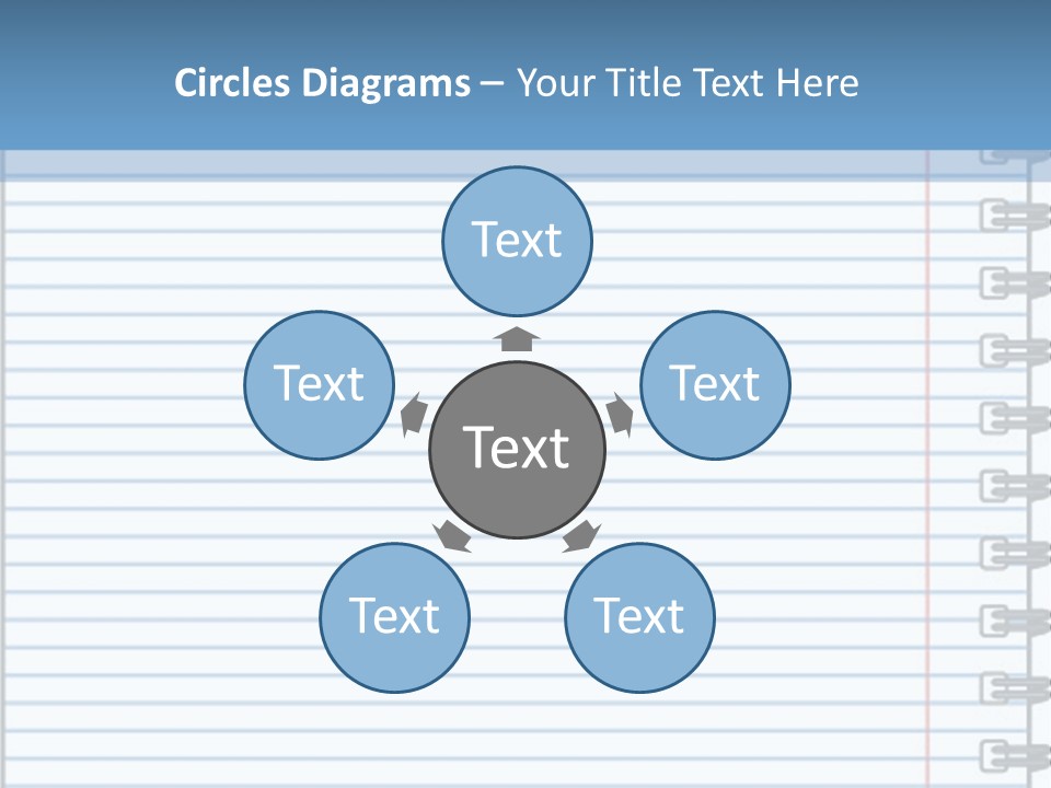 A Notebook With Lined Paper On Top Of It PowerPoint Template