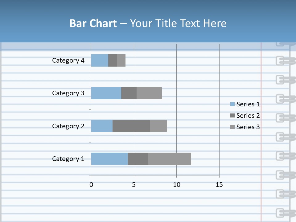 A Notebook With Lined Paper On Top Of It PowerPoint Template