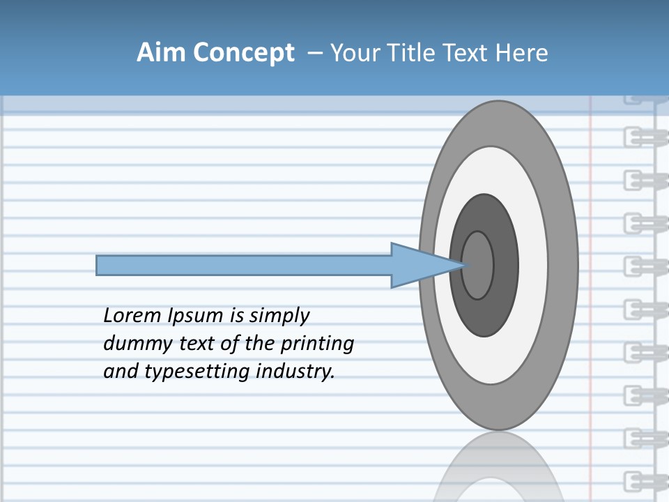 A Notebook With Lined Paper On Top Of It PowerPoint Template