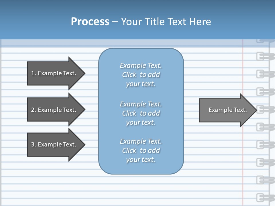 A Notebook With Lined Paper On Top Of It PowerPoint Template