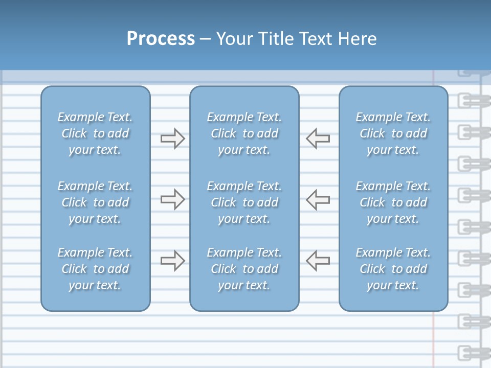 A Notebook With Lined Paper On Top Of It PowerPoint Template