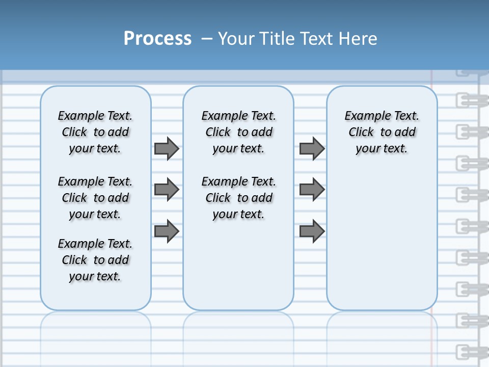 A Notebook With Lined Paper On Top Of It PowerPoint Template