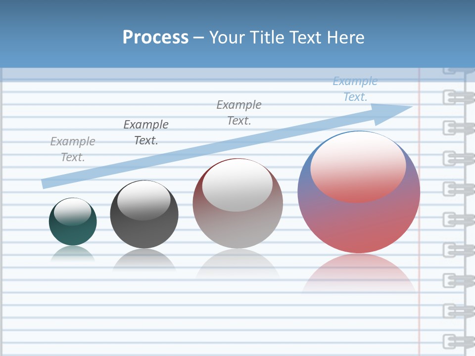 A Notebook With Lined Paper On Top Of It PowerPoint Template