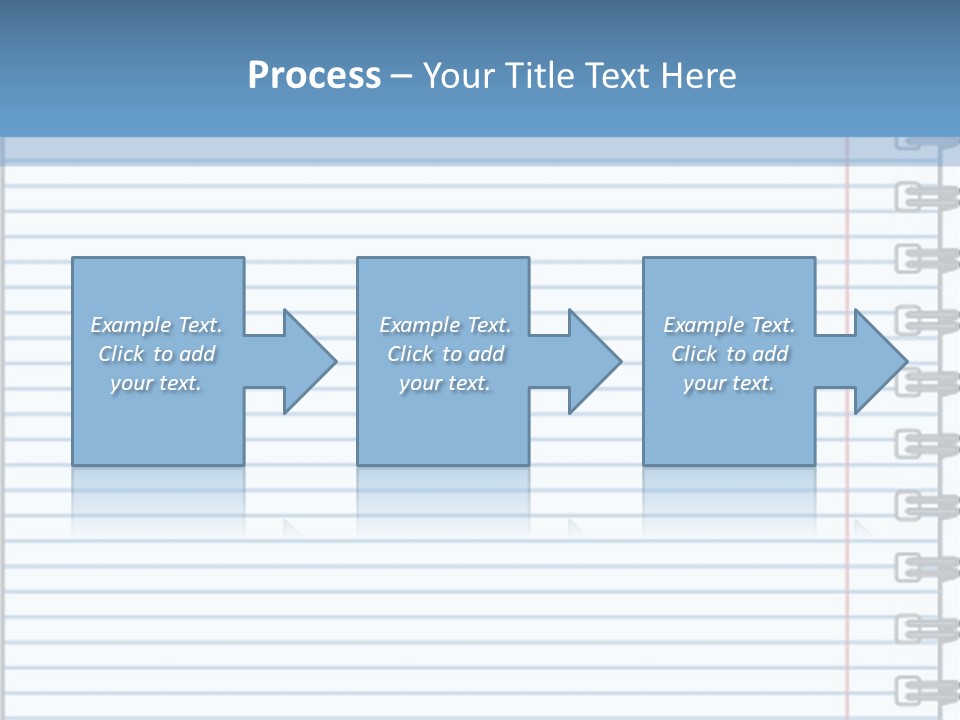 A Notebook With Lined Paper On Top Of It PowerPoint Template