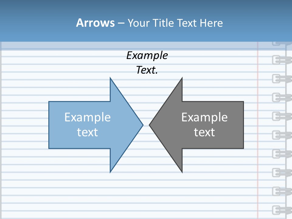 A Notebook With Lined Paper On Top Of It PowerPoint Template