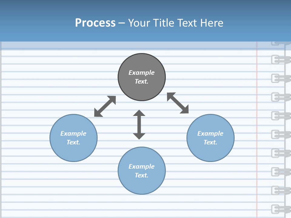 A Notebook With Lined Paper On Top Of It PowerPoint Template