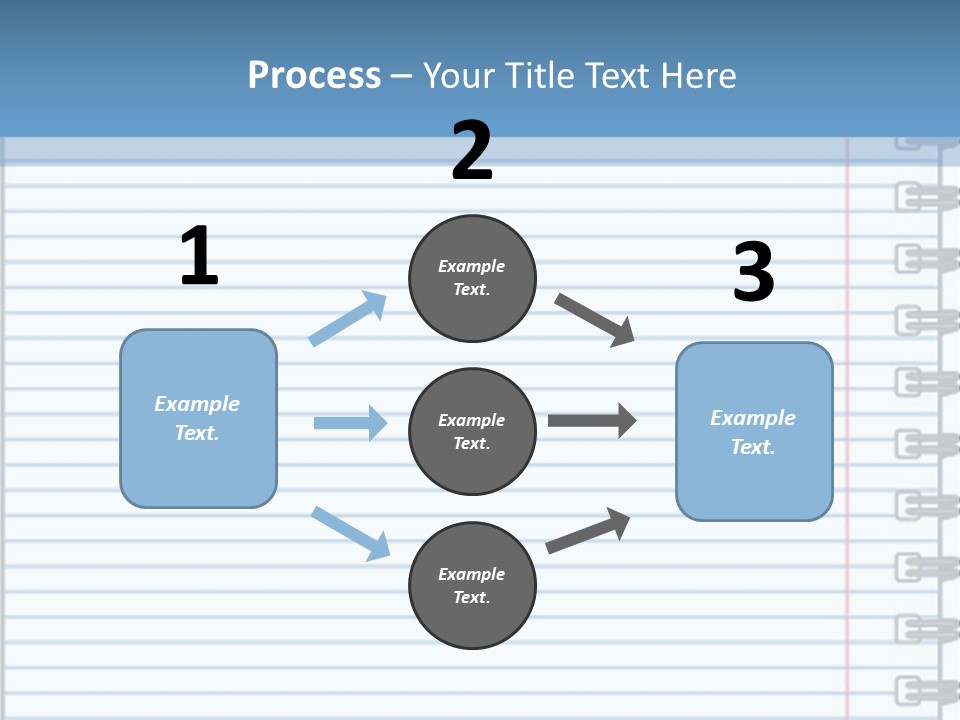 A Notebook With Lined Paper On Top Of It PowerPoint Template