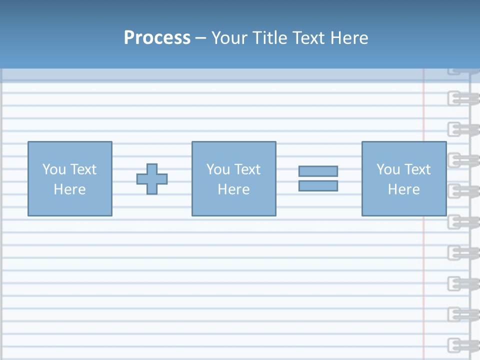 A Notebook With Lined Paper On Top Of It PowerPoint Template