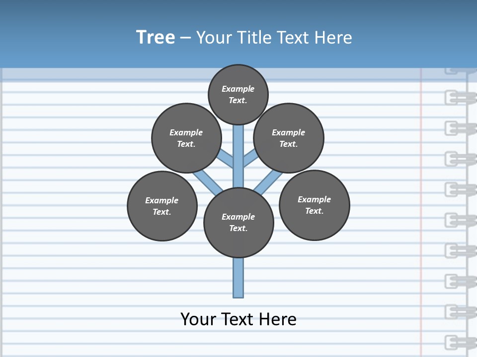 A Notebook With Lined Paper On Top Of It PowerPoint Template