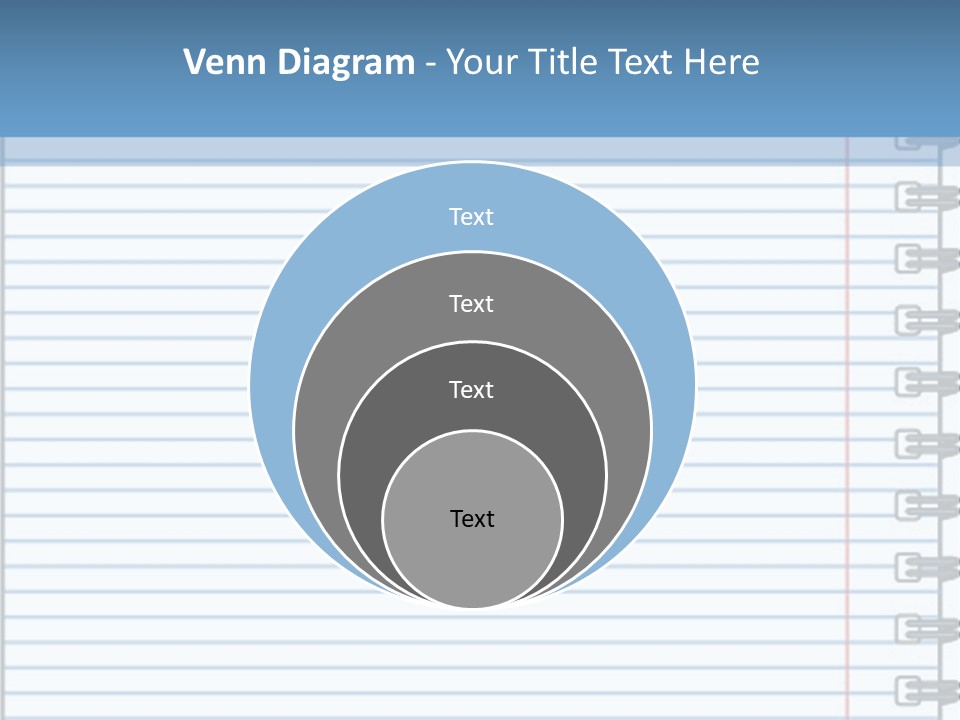 A Notebook With Lined Paper On Top Of It PowerPoint Template