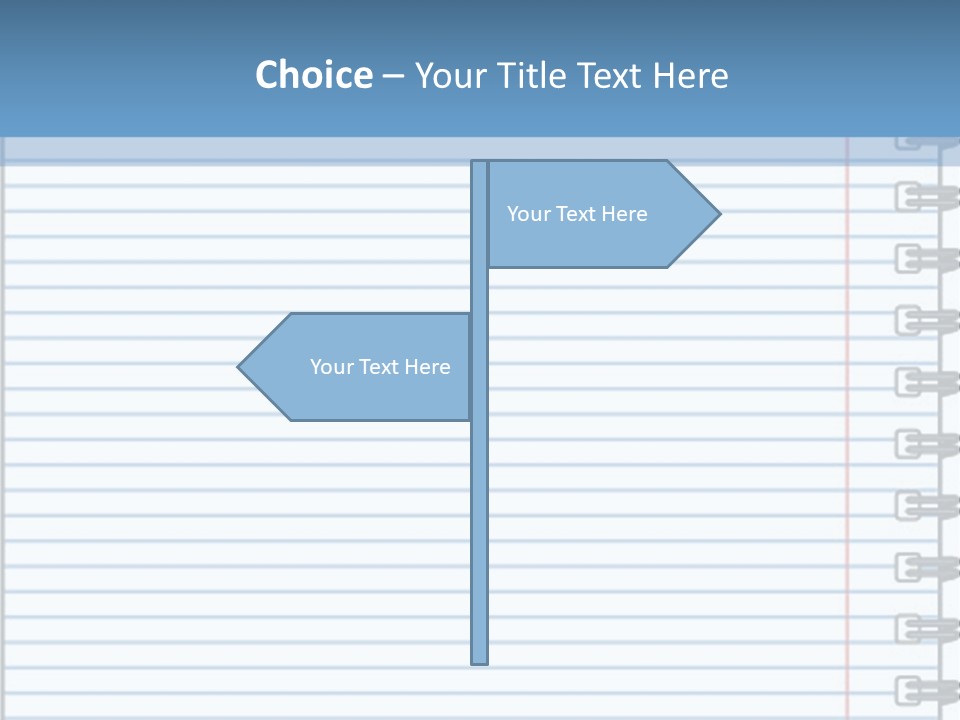 A Notebook With Lined Paper On Top Of It PowerPoint Template