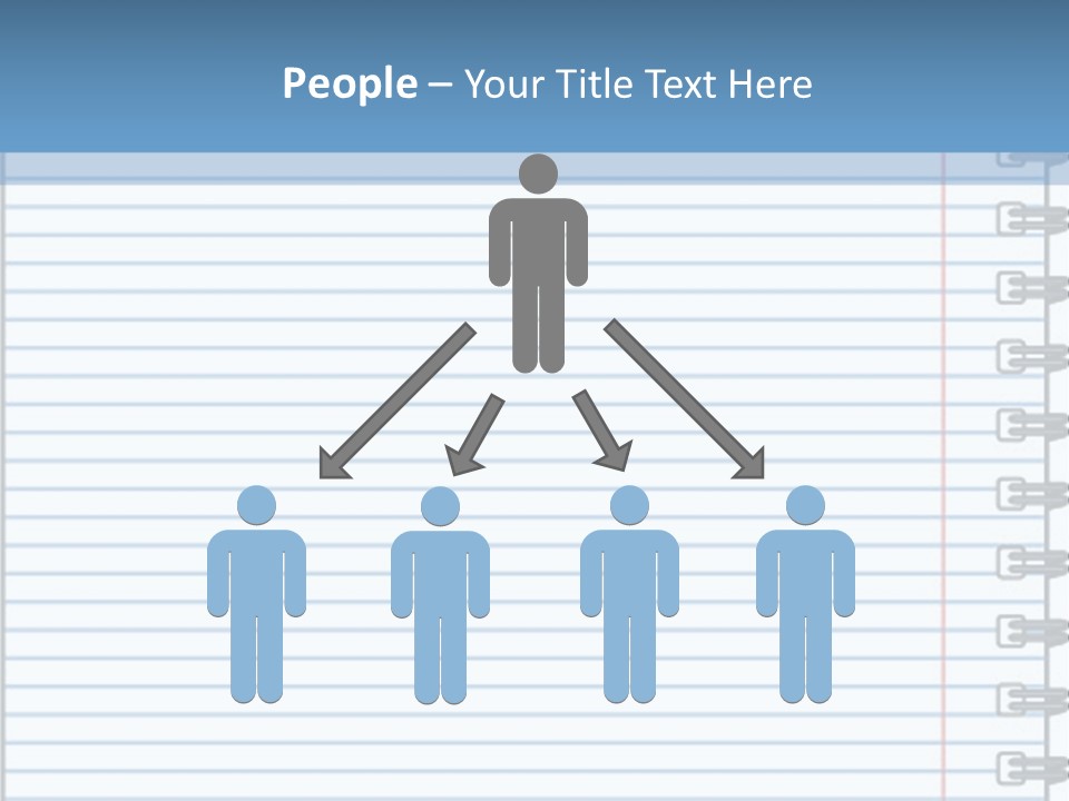 A Notebook With Lined Paper On Top Of It PowerPoint Template