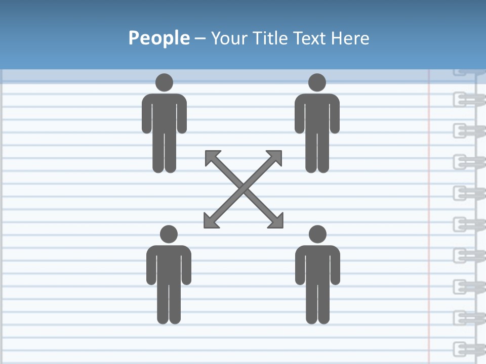 A Notebook With Lined Paper On Top Of It PowerPoint Template