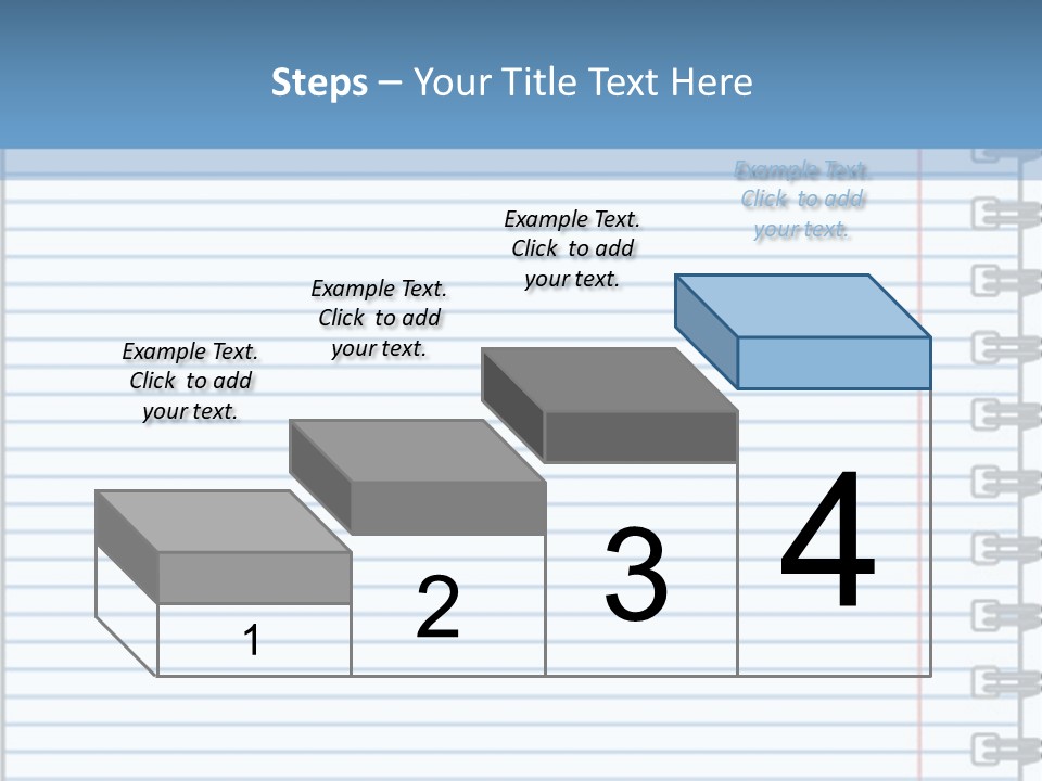 A Notebook With Lined Paper On Top Of It PowerPoint Template