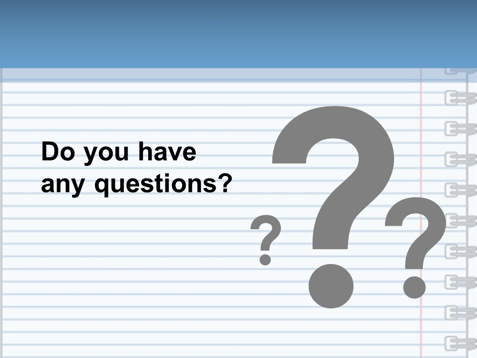 A Notebook With Lined Paper On Top Of It PowerPoint Template