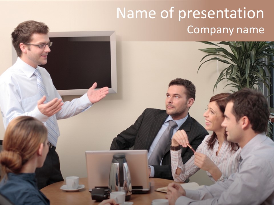 Professional Speech Discuss PowerPoint Template