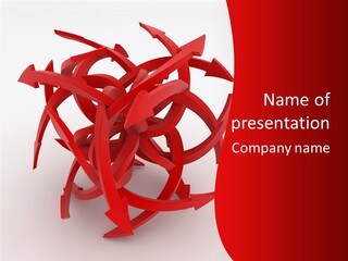 Pointer Guide Red PowerPoint Template