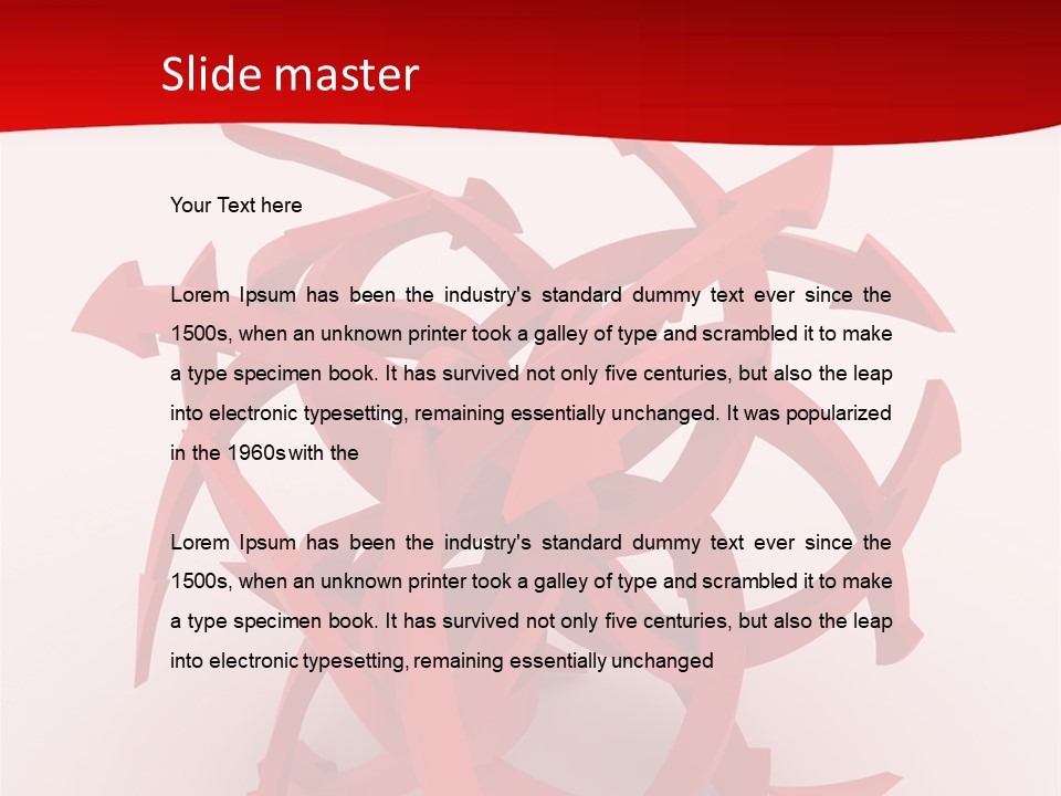 Pointer Guide Red PowerPoint Template
