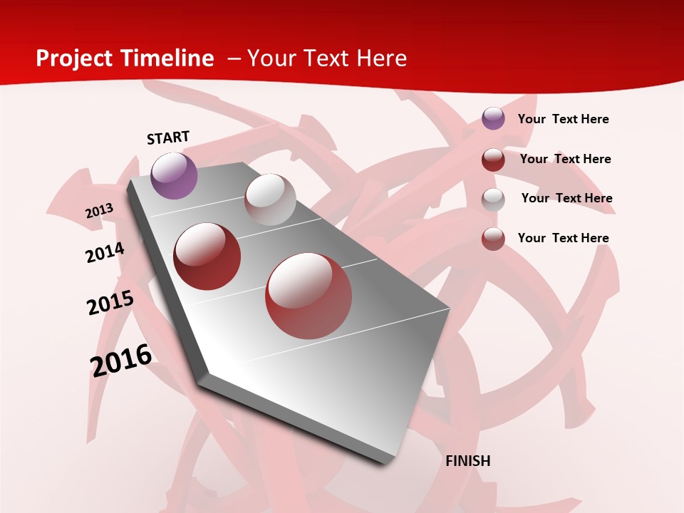 Pointer Guide Red PowerPoint Template