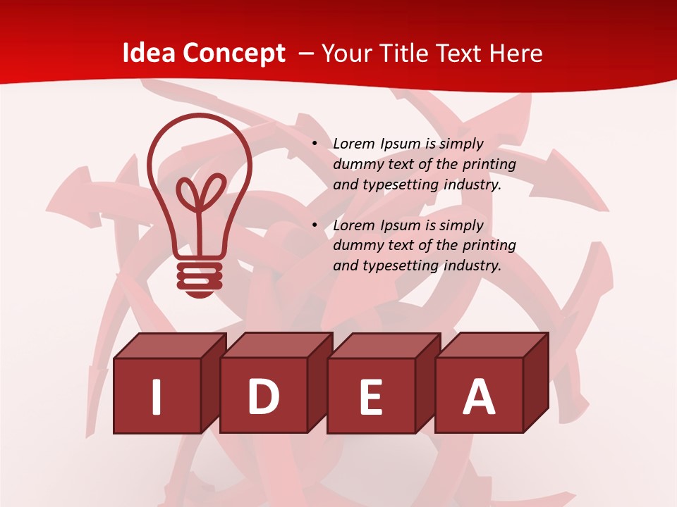 Pointer Guide Red PowerPoint Template