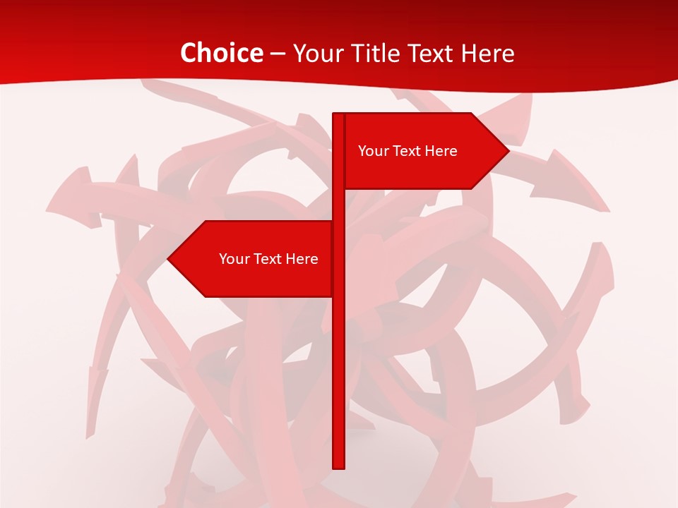 Pointer Guide Red PowerPoint Template